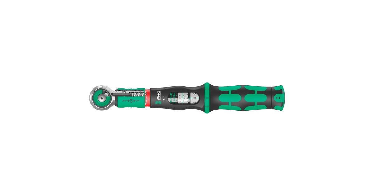 WeraSafe-Torque A 1 SHK Set 1 draaimomentsleutel  (Zwart/groen, 1/4