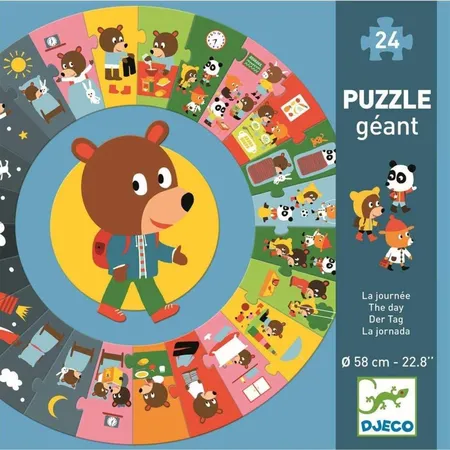 Djeco Bodenpuzzle: Der Tag