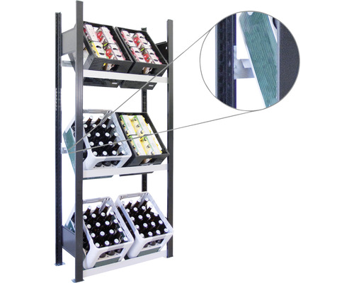 Flessenkrattenstandaard, drankkrattenbodemplank Schulte 180x75x30 cm