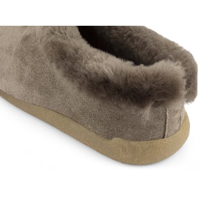 Lammfellpantoffel, Taupe