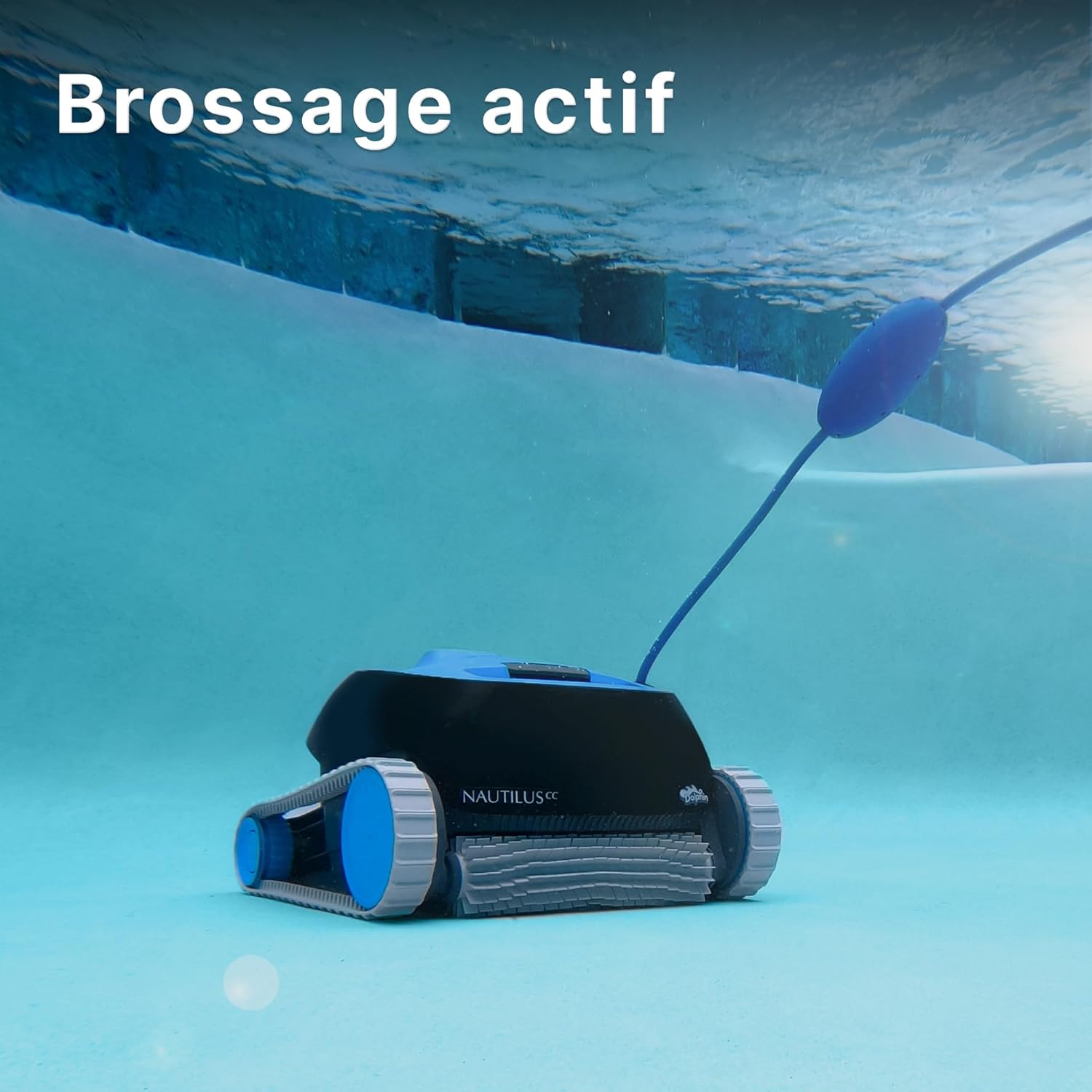 Dolphin Nautilus CC Robot Nettoyeur électrique avec Fil pour Piscine Hors-Sol Jusqu’à 10 m - Nettoyage Fond et parois - Économie d'énergie