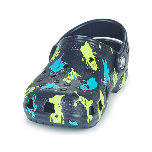 Crocs - CLASSIC MONSTER PRINT CLOG T - Bleu