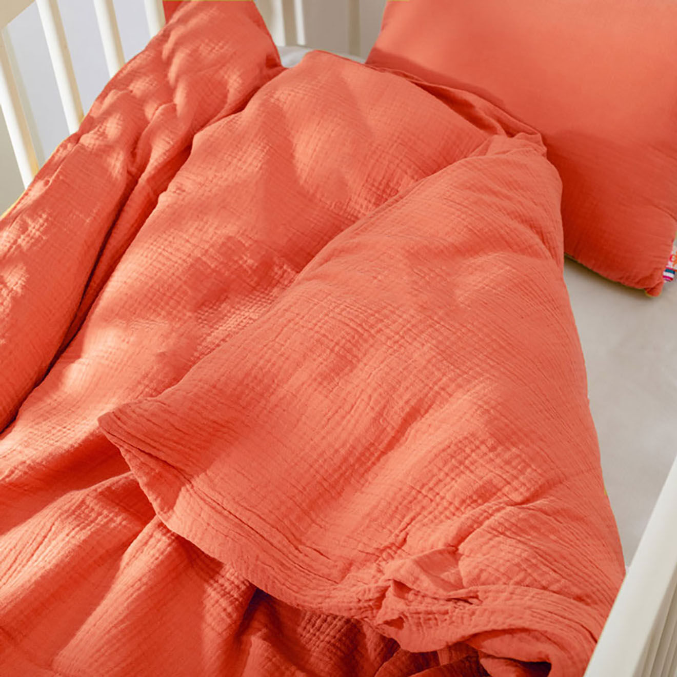 Papate Housse de Couette en Coton Bio fraise - 100x140 cm