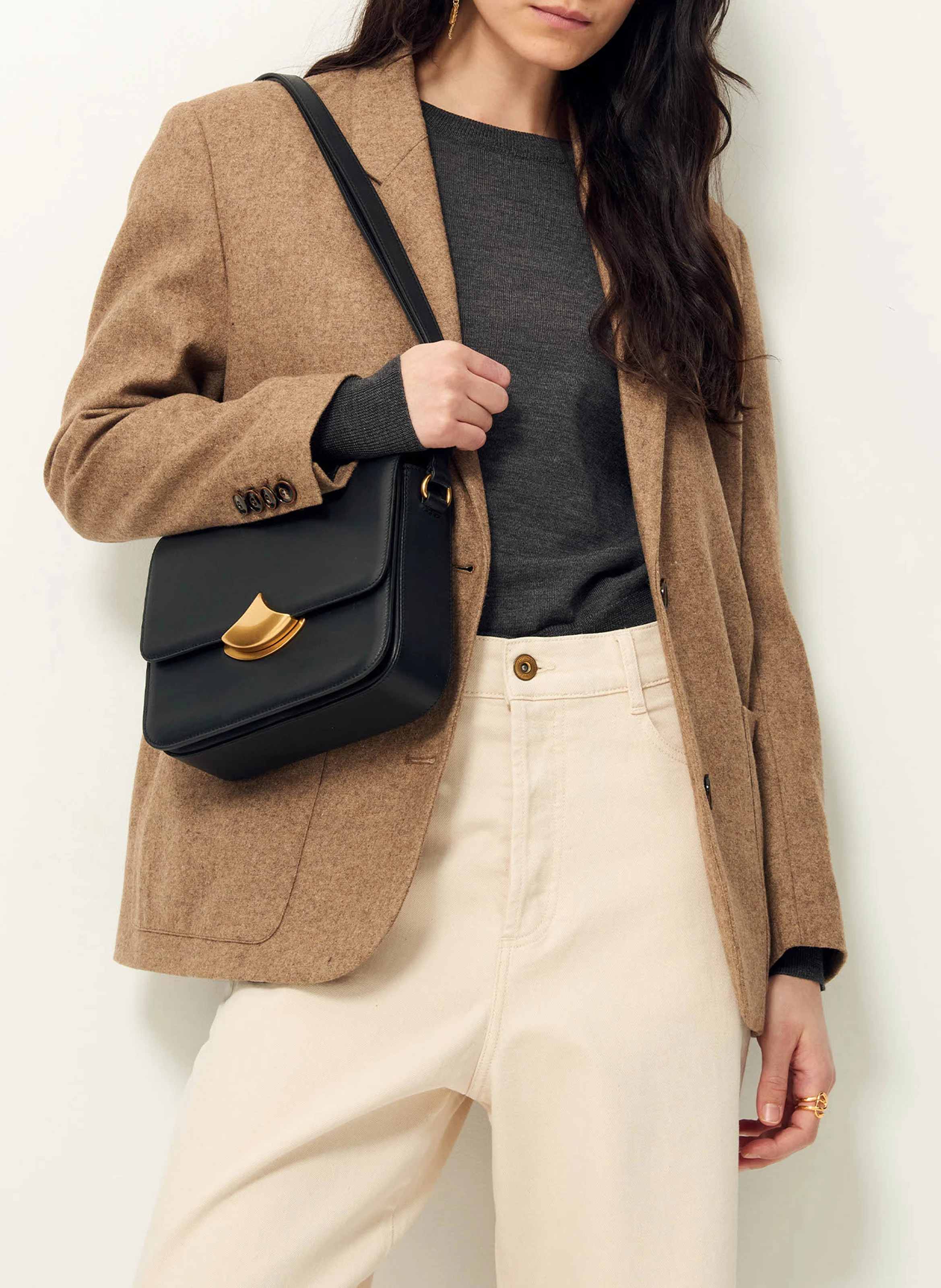 MADAME - Veste tailleur en laine mélangée | Marron