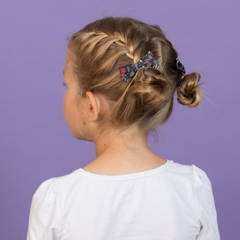 Barrette Noeud Ruban Nuit Féline