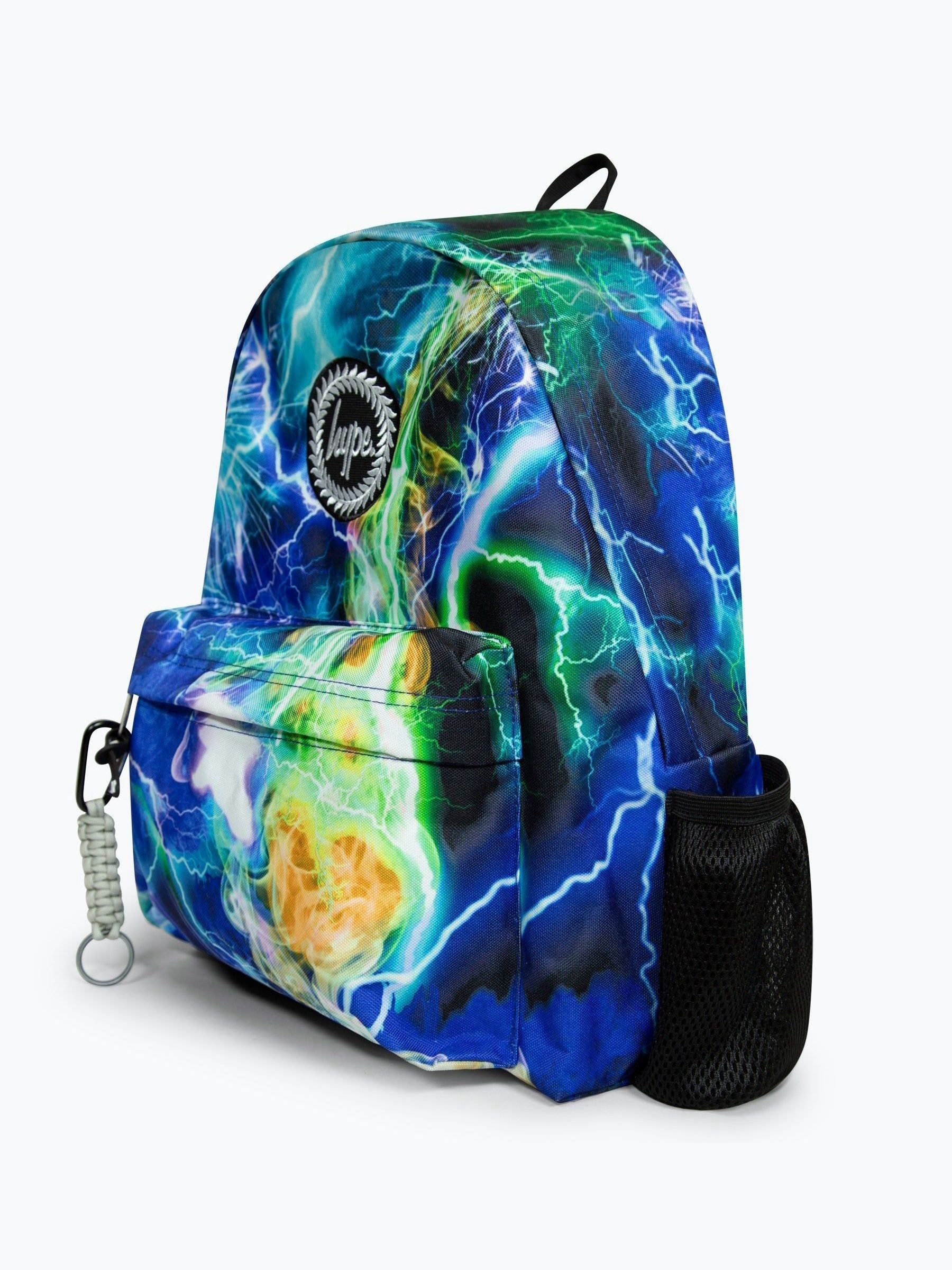 Hype. Boys Blue Iconic Multicolored Lightning Storm Backpack