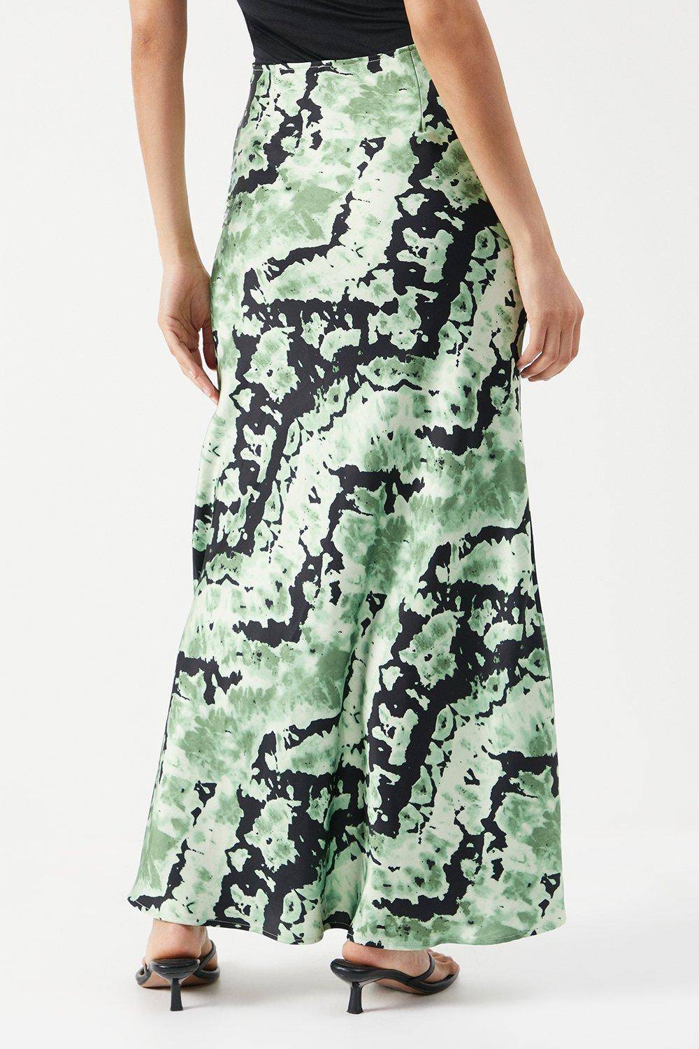 Warehouse Jupe Mi-longue en Satin Premium