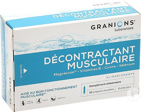 Granions Décontractant Musculaire Complément Alimentaire 30 Ampoules