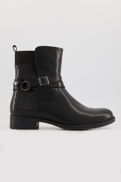 Leder-Stiefeletten, Nappaleder, Zipper, Weite H