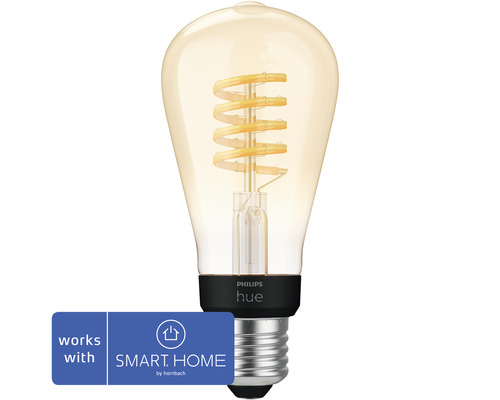 Philips Hue White Ambiance Dimbare Gouden Filamentlamp ST64 E27/7W (40W) 550 lm 2200K-6500K - Compatibel met SMART HOME van Hornbach