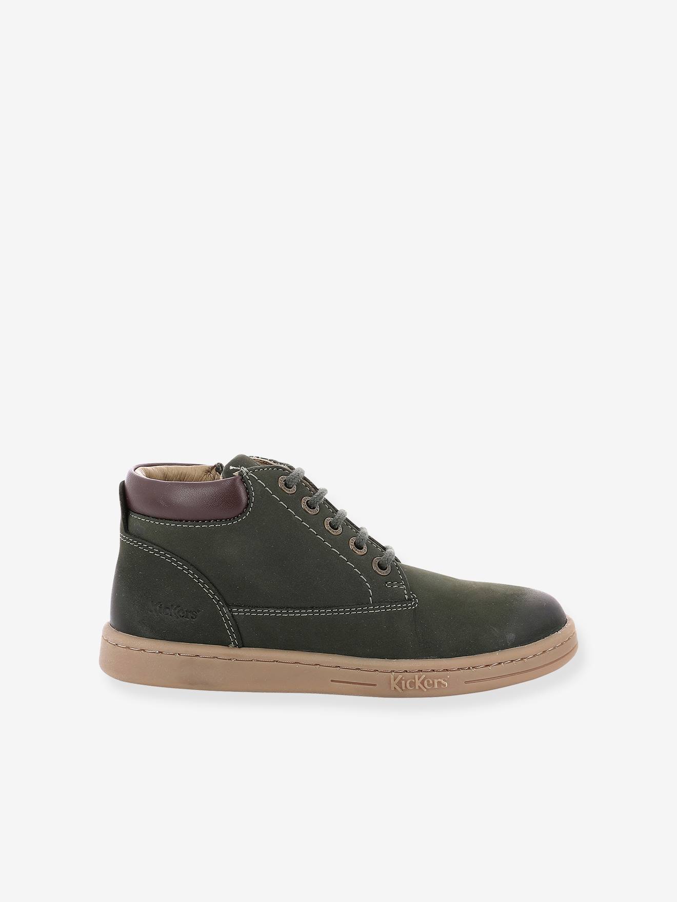 Sapatinhos de bebê Tackland KICKERS® tamanho médio, cor bege lisa.