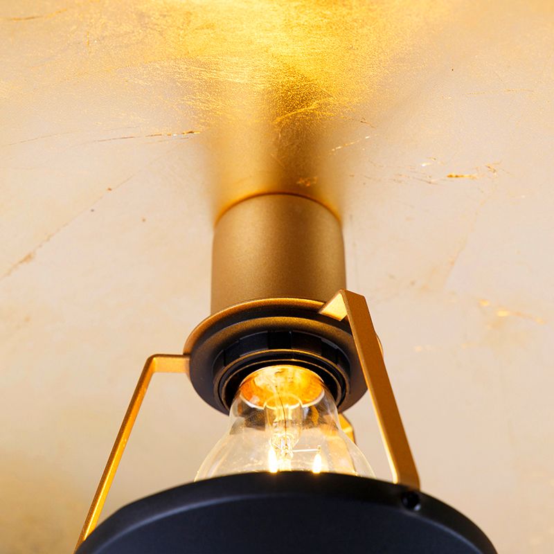 Vintage plafondlamp zwart met goud 60 cm - Emilienne