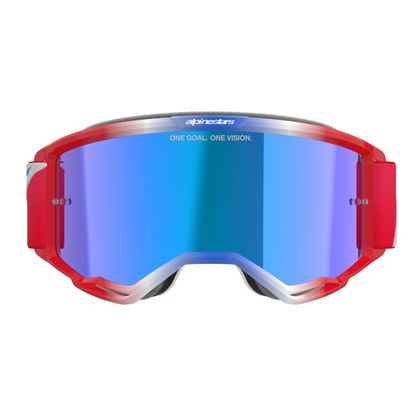 Masque cross Alpinestars VISION 5 CORP IRIDIUM 2025 - Rouge / Blanc