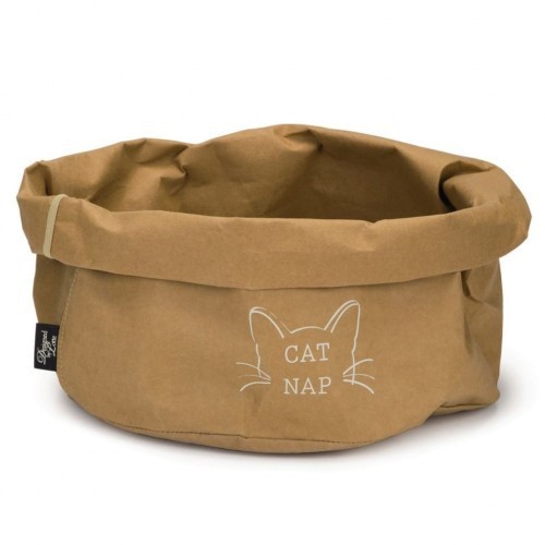 Cesto para soneca de gatos, marrom
