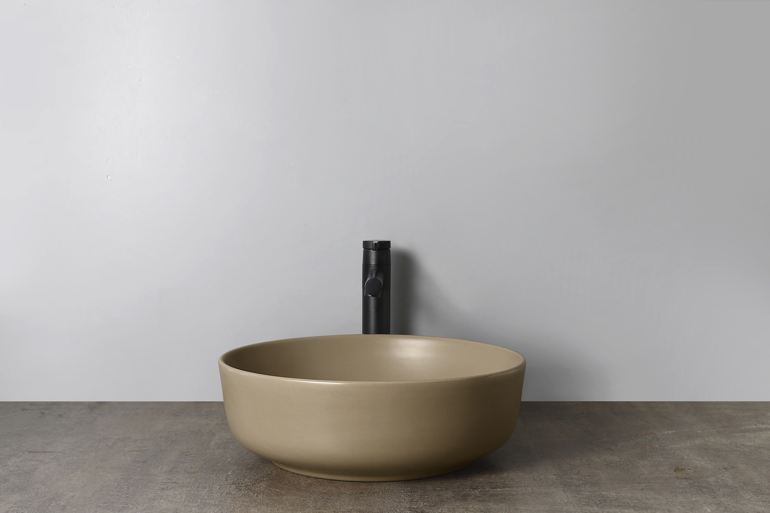 Saniclear Pura waskom 42cm wastafel taupe