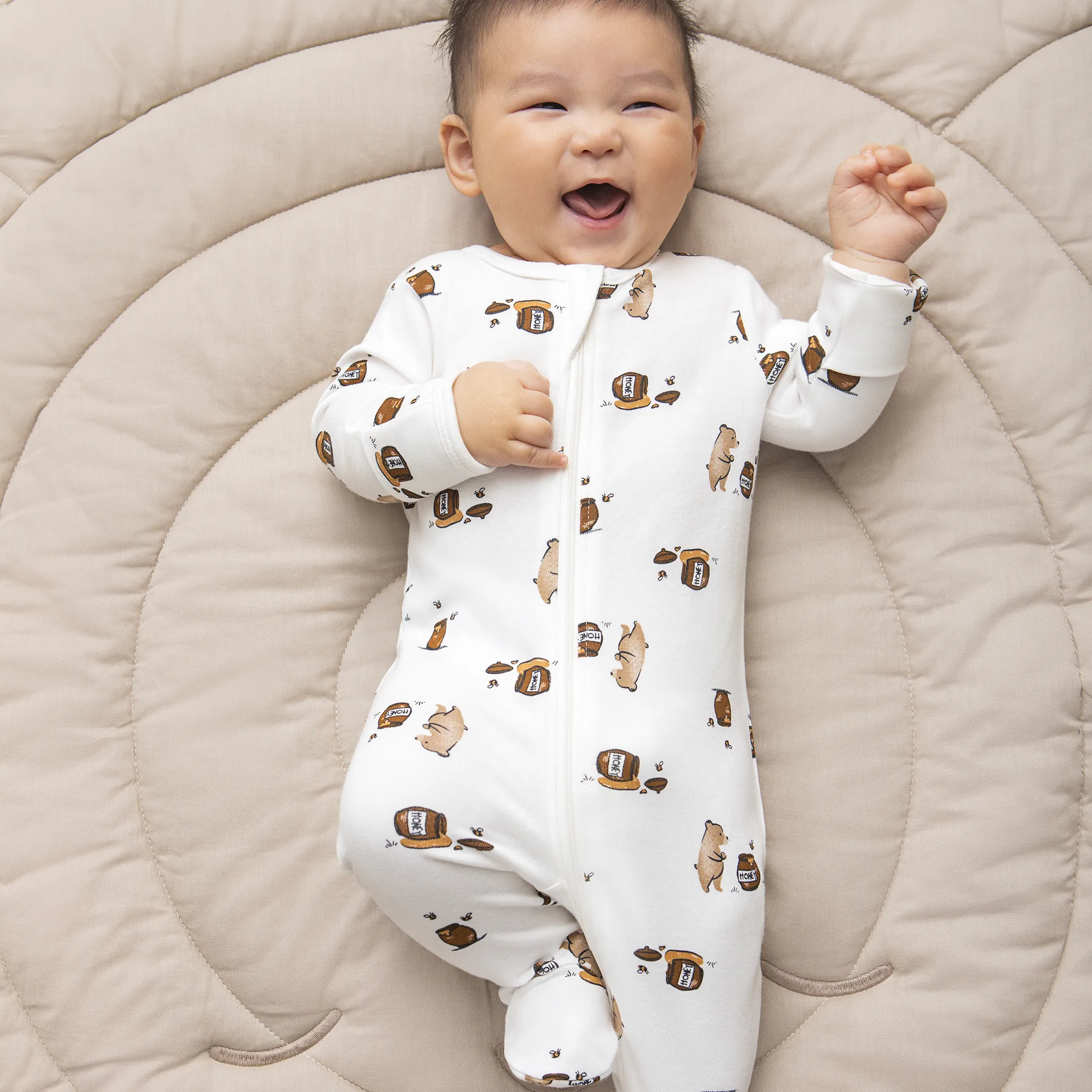 Petit Lem Pyjama Miel Ours 0-12mois