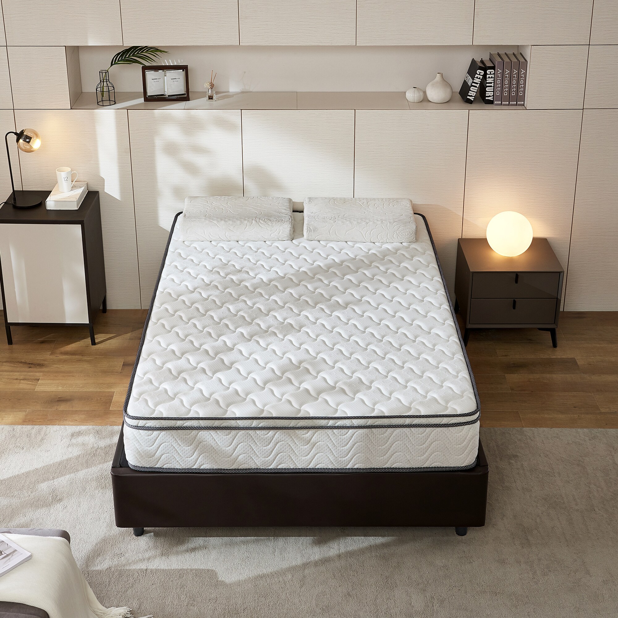 VIKTORIA Taschen Federkernmatratze 180x200 cm - Integrierter Topper; 25cm Höhe; H4, H3, H2 Misch-Härtegrad; 7 Zonen Matratze - Taschenfederkernmatratze mit hoher Punktelastizität