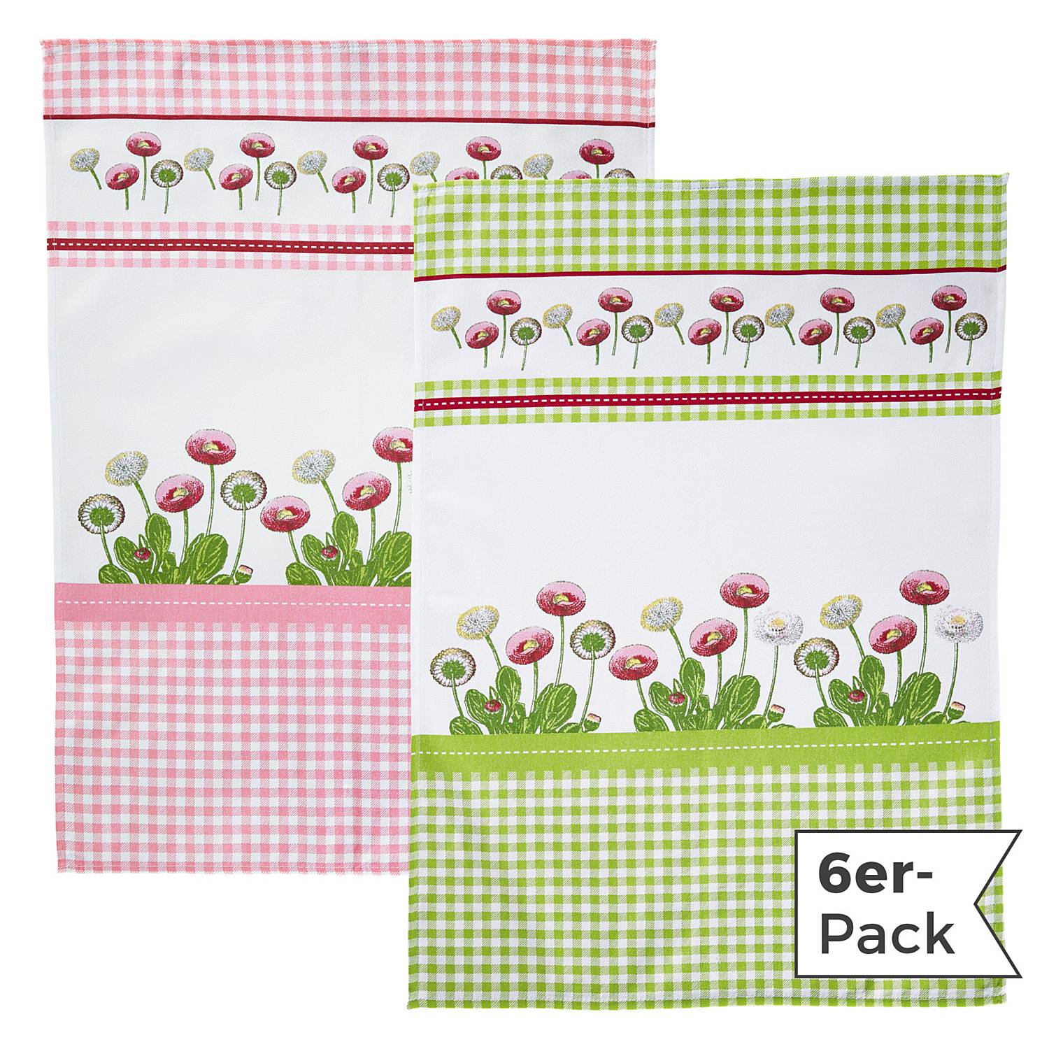 Erwin Müller Baumwoll-Geschirrtuch im 6er-Pack