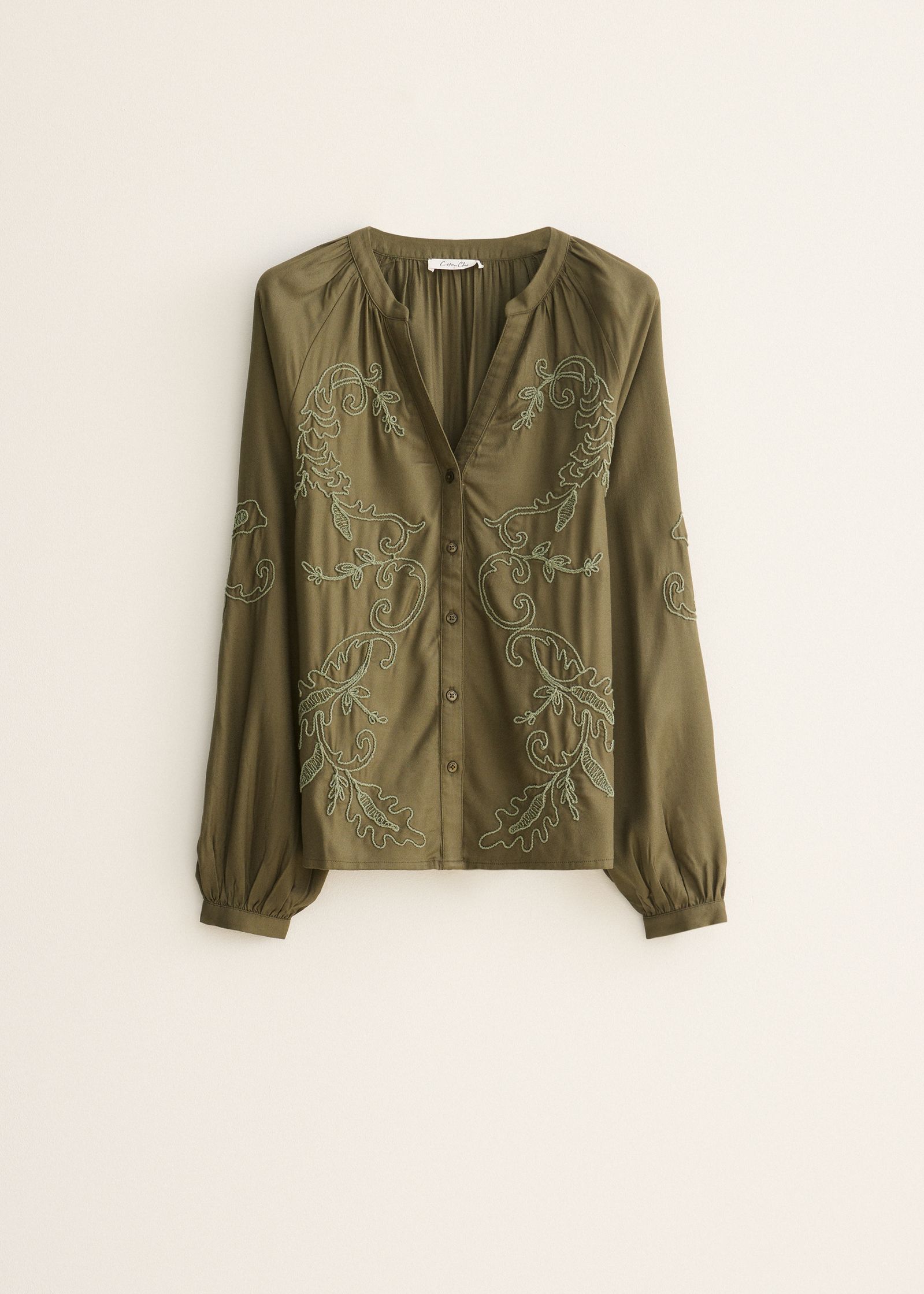 Blouse met borduursel