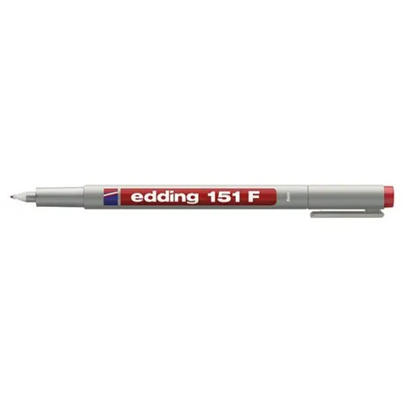edding 151 Folienschreiber für OHP, F, rot, non-permanent, 0.6mm