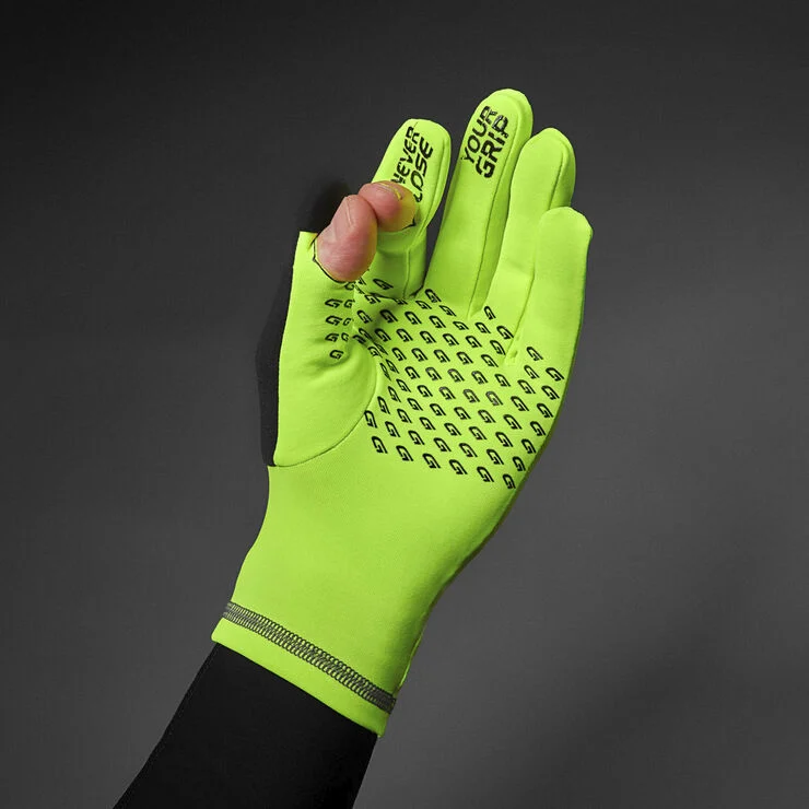 GripGrab Running Expert Hi-Vis løbehandsker Gul