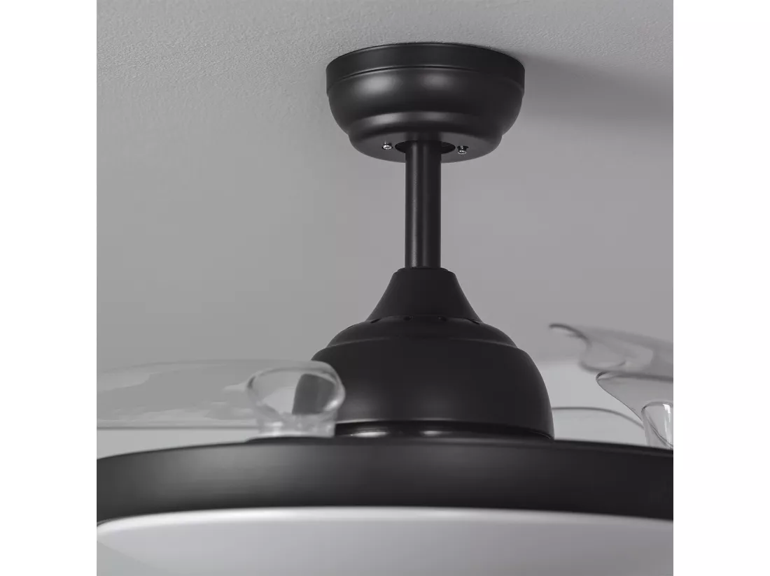 Ventilateur de Plafond Silencieux Kourak Noir 106cm Moteur DC Noir