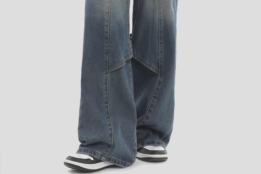 INStudio - Matching Mid Rise Washed Wide Leg Jeans voor koppels