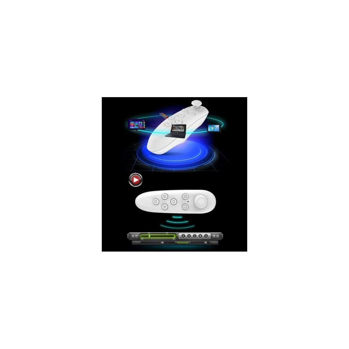 VR BOKS 2.0 3D Briller med Bluetooth & Remote - 3,5-6