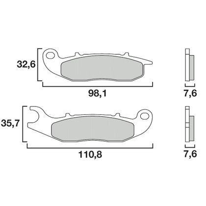 Plaquettes de freins Brembo Organique avant