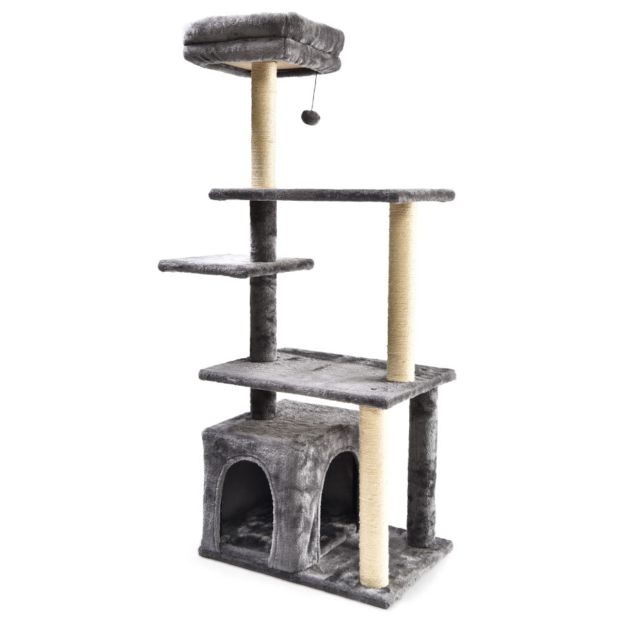 Arranhador para gatos WUAPU 11x1 cinza 110x40x163