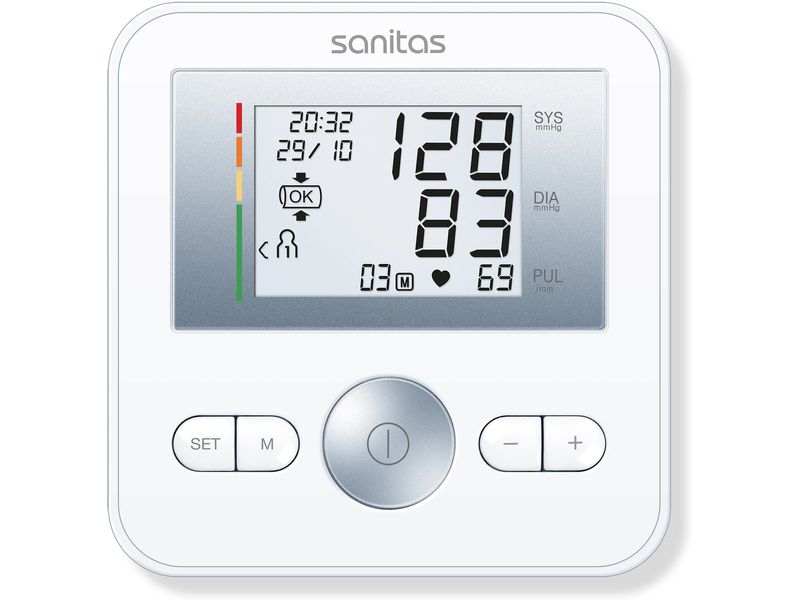 Sanitas Blutdruckmessgerät SBM 18 Weiss Oberarm-Blutdruckmessgerät