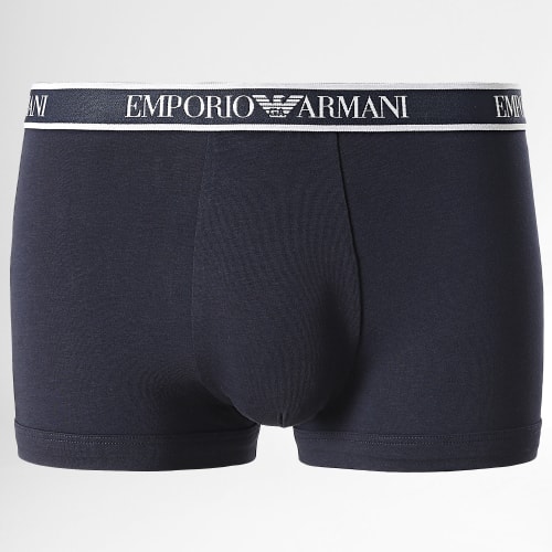 Lot De 3 Boxers 111357 Blanc Bleu Marine Bleu Clair