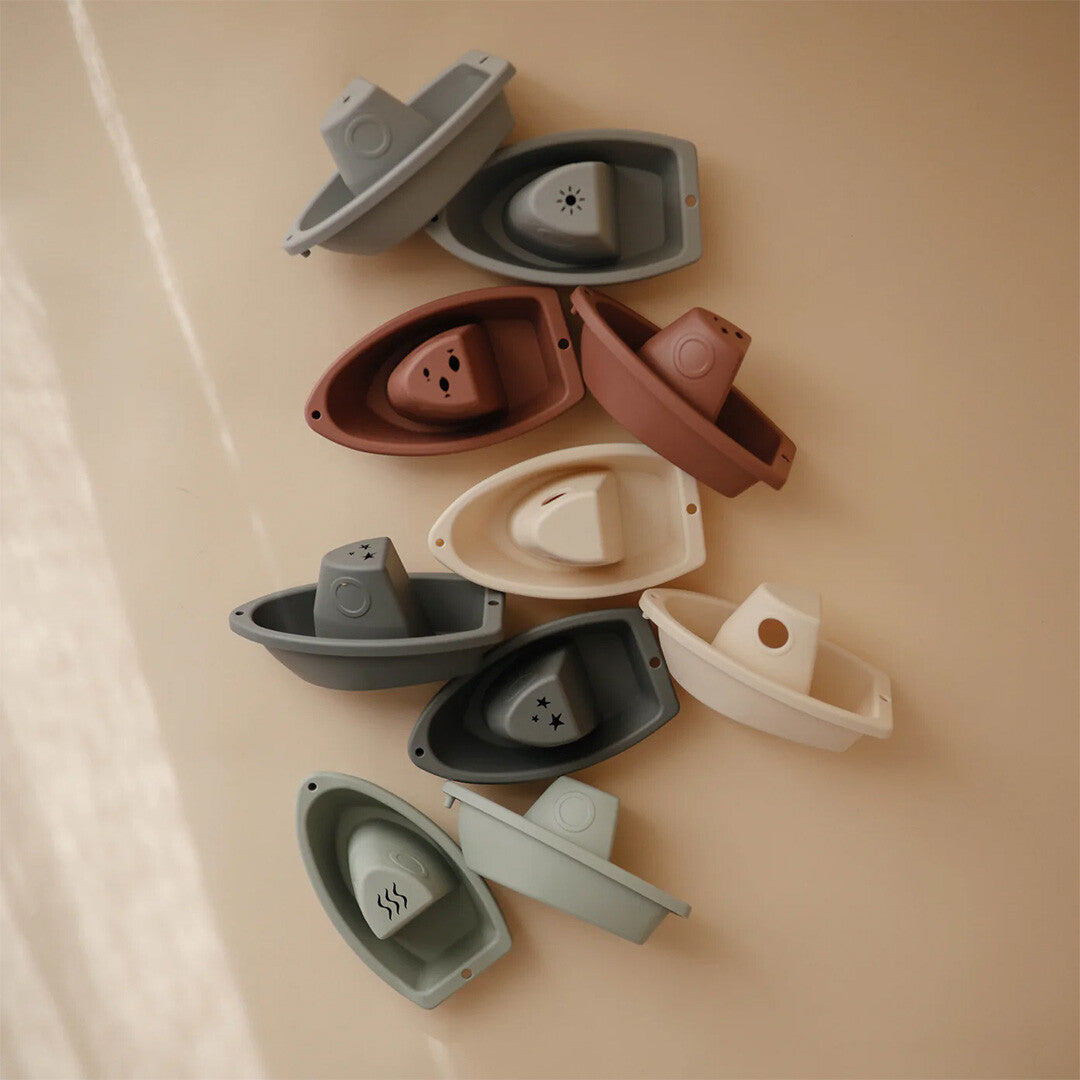 Mushie stapelbare badbootjes - 5st