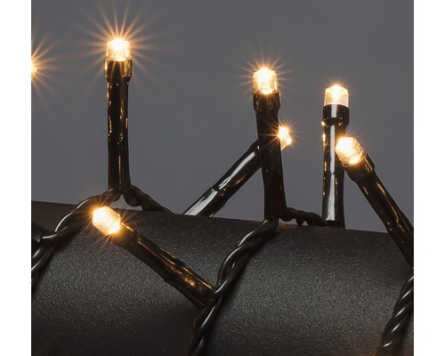 Konstsmide LED-clusterlichtketting met 4,38 m + 3 m aansluitdraad, 400 LED's, amberkleurige lichtkleur