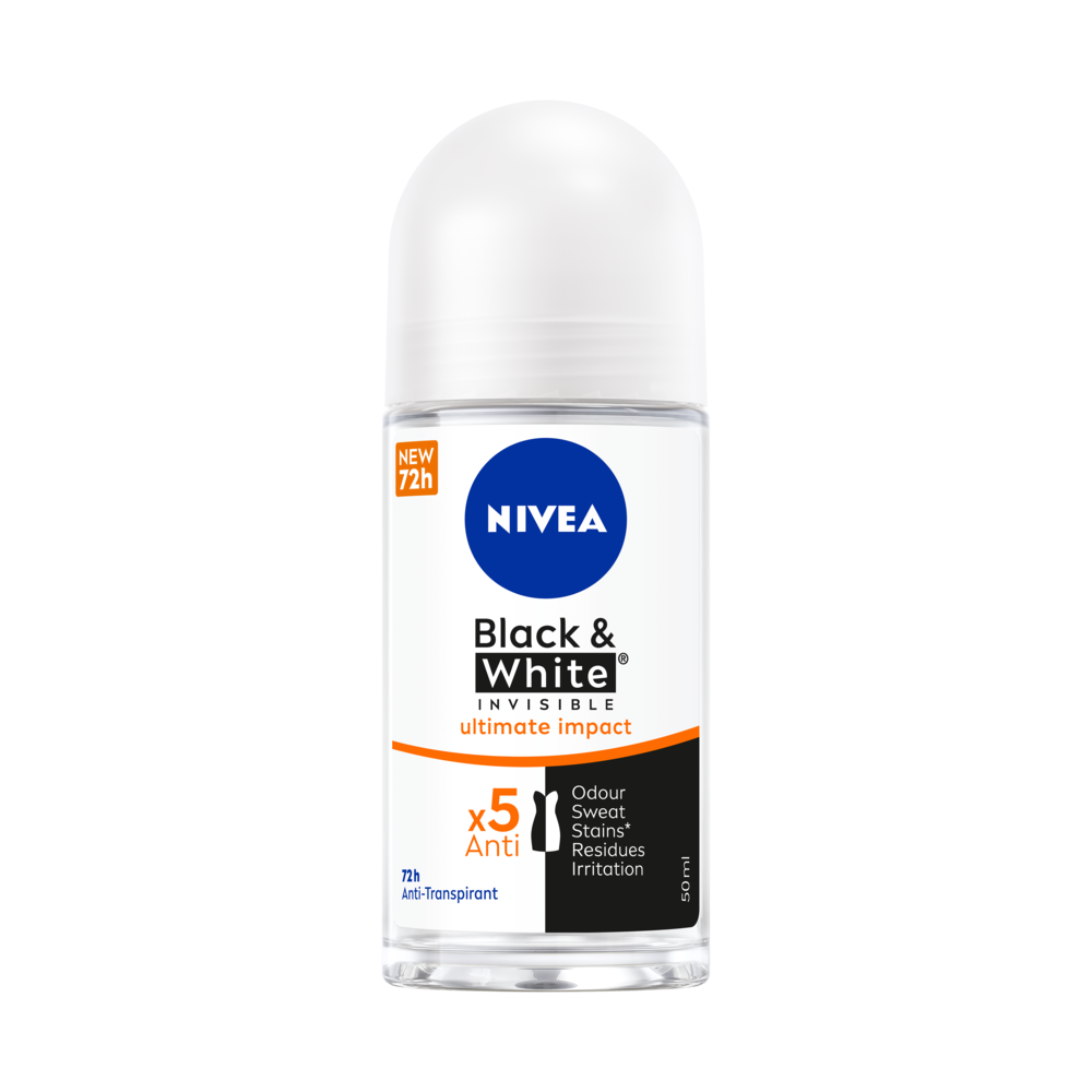 Nivea Black & White Invisible Ultimate Impact Deoroller (50 ml)