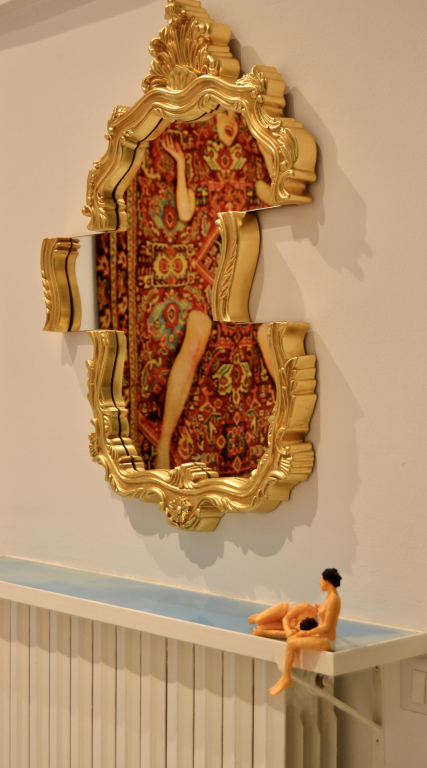 Seletti Tetris spiegel 70x90 goud