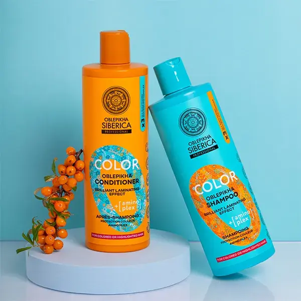 Natura Siberica Oblepikha O Après-shampoing Color à l'argousier cheveux colorés et méchés 400ml