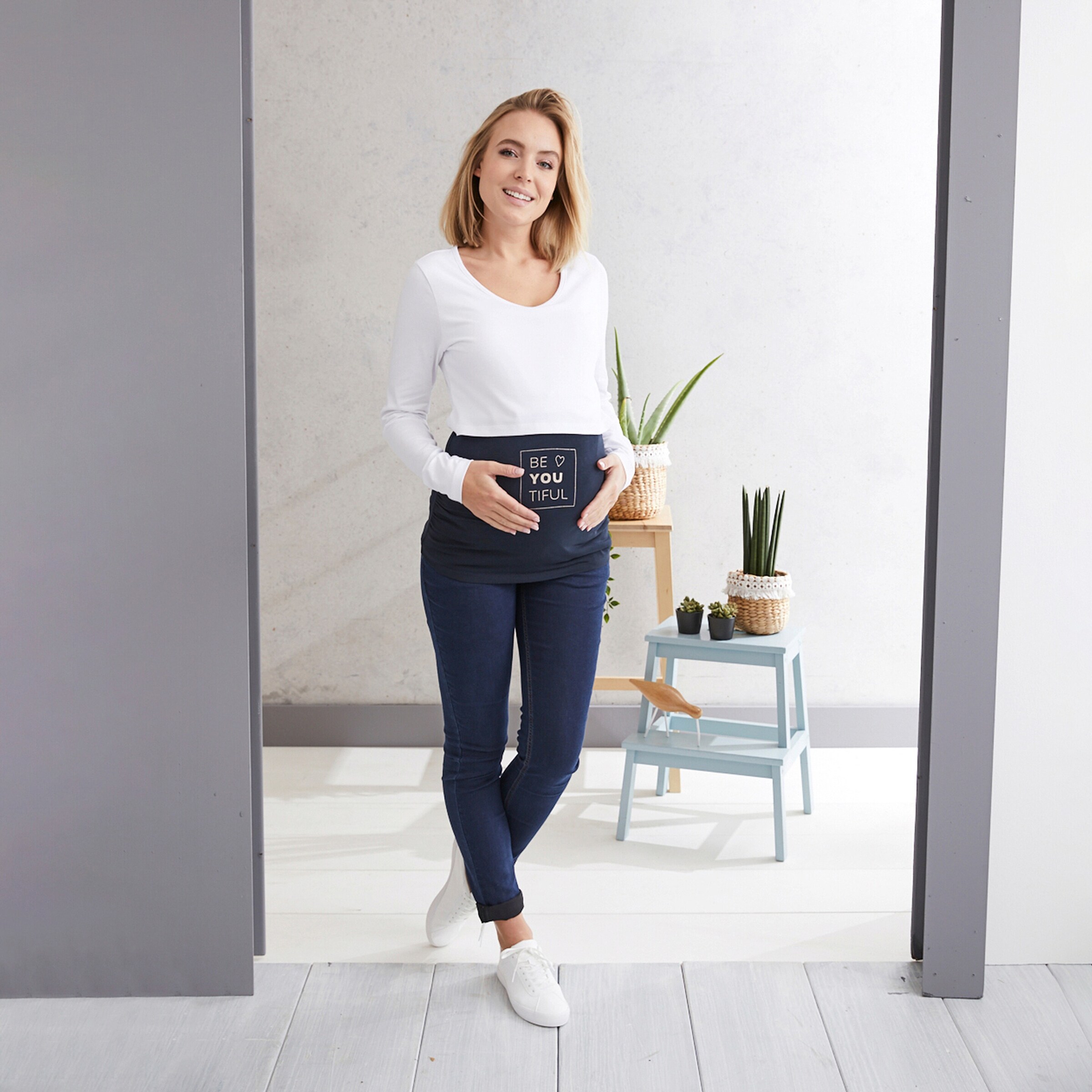 2hearts - WE LOVE BASICS Umstands-Jeans Skinny Länge 32