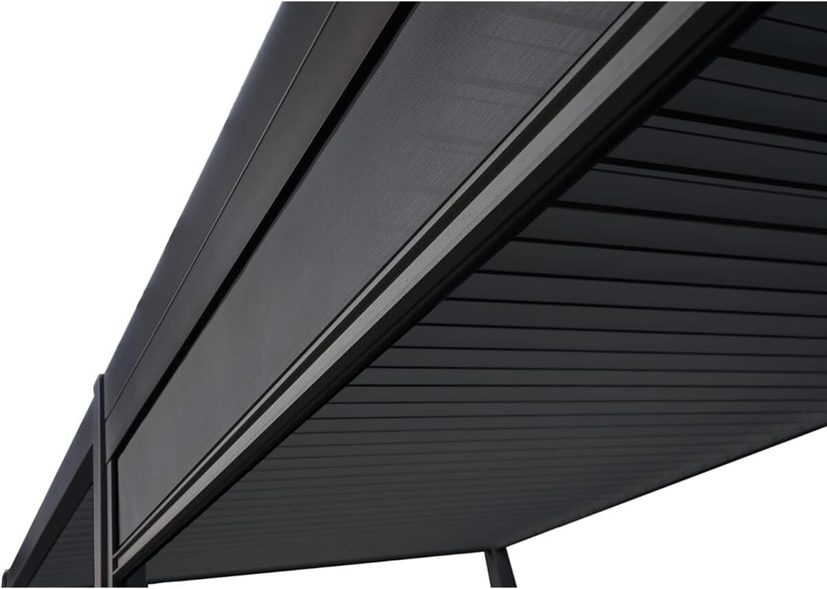 Green Spirit Pergola Sonnenrollo Mirador für 3m Pergola Classic & Deluxe - Anthrazit, Windschutz, Sonnenschutz, Sichtschutz Paneel