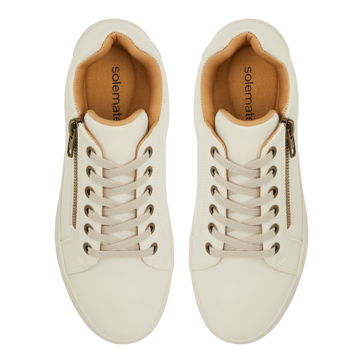 SOLEMATE-Monoun-Baskets - Talon plat - Beige