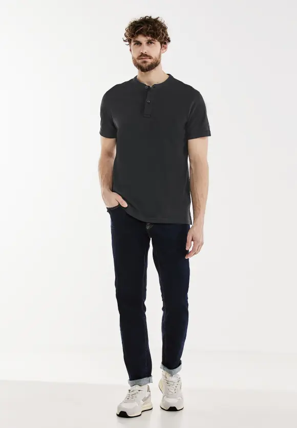 Henleyshirt - faded black