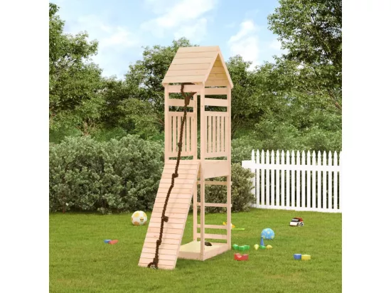 Maisonnette de jeu avec mur d'escalade bois massif de pin