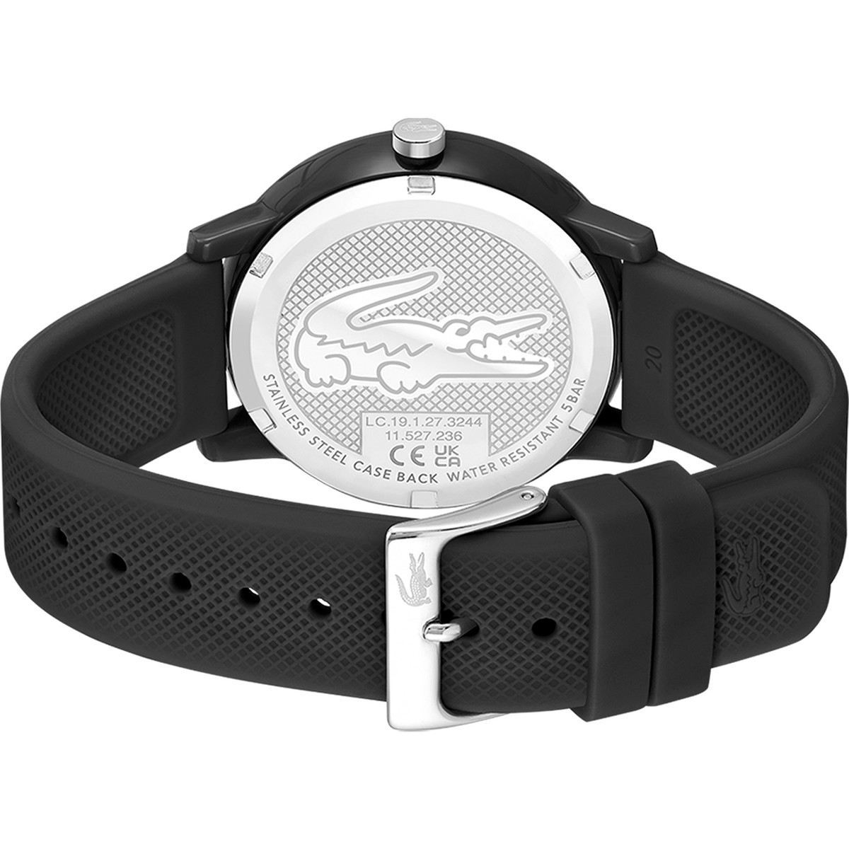 Montre Lacoste.12.12. homme résine bracelet silicone noir