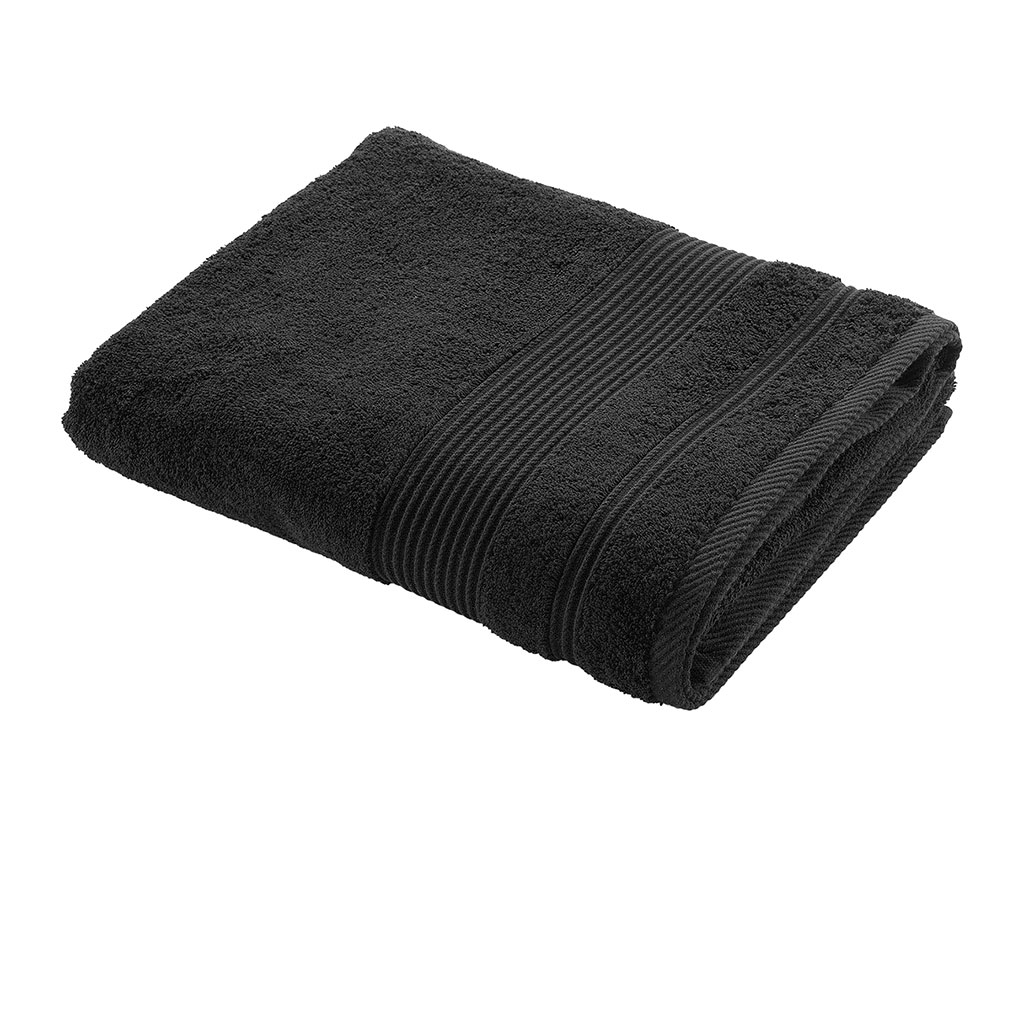 Drap de bain coton noir 90x150cm
