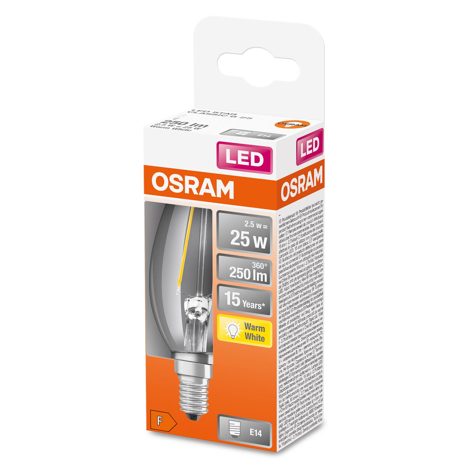 LED-Leuchtmittel Filament ST CLB25 E1 - Kerze - E14 - 2,5 Watt