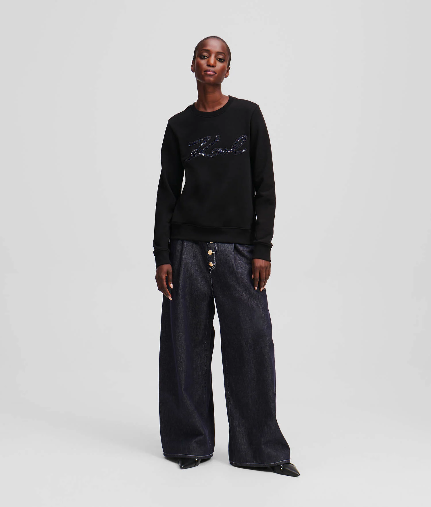 SWEAT-SHIRT EN BOUCLÉ KARL SIGNATURE