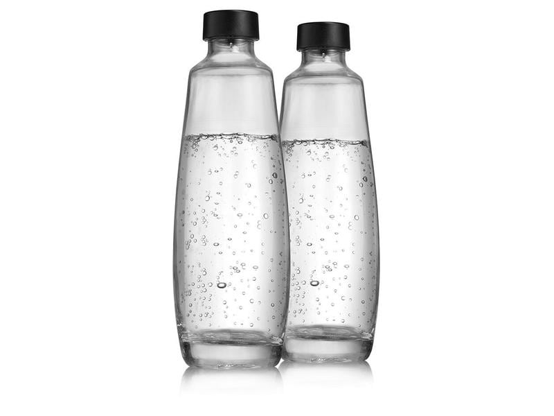 Sodastream Glaskaraffe DUO 1 l, 2 Stück Glasflaschen zu Wassersprudler DUO