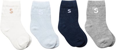 STUCKIES Sokker Baby 4-Pakk, Wavy