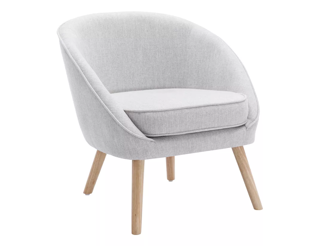Fauteuil en tissu gris clair LINDALE