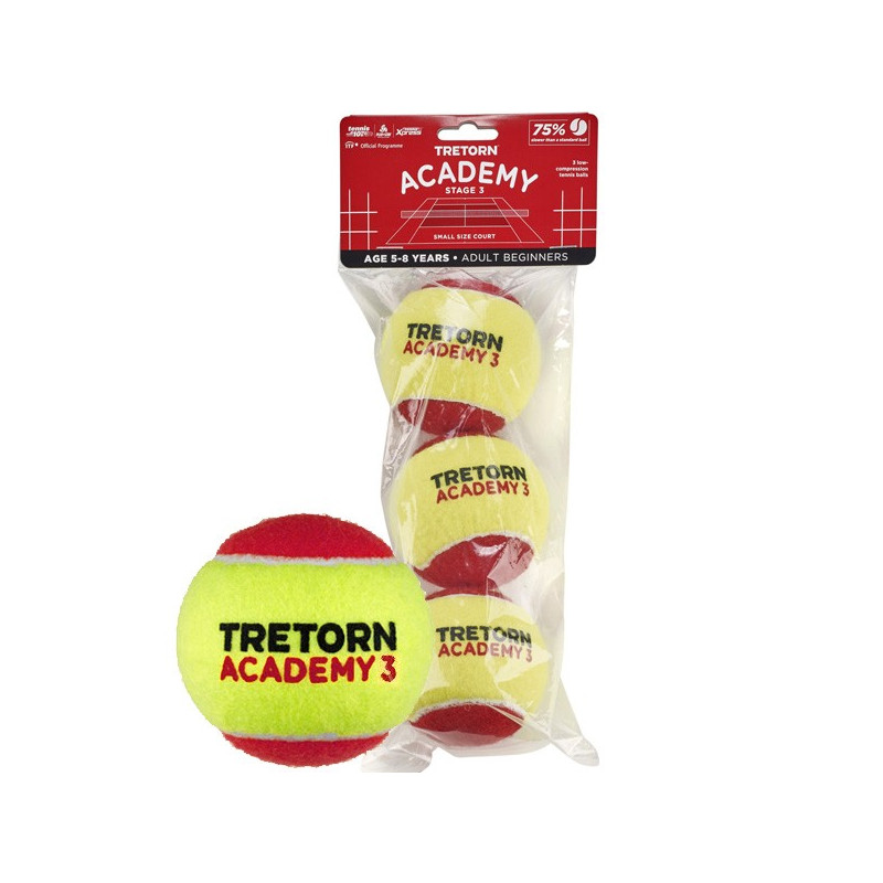 Sachet 3 balles Academy Red Felt
